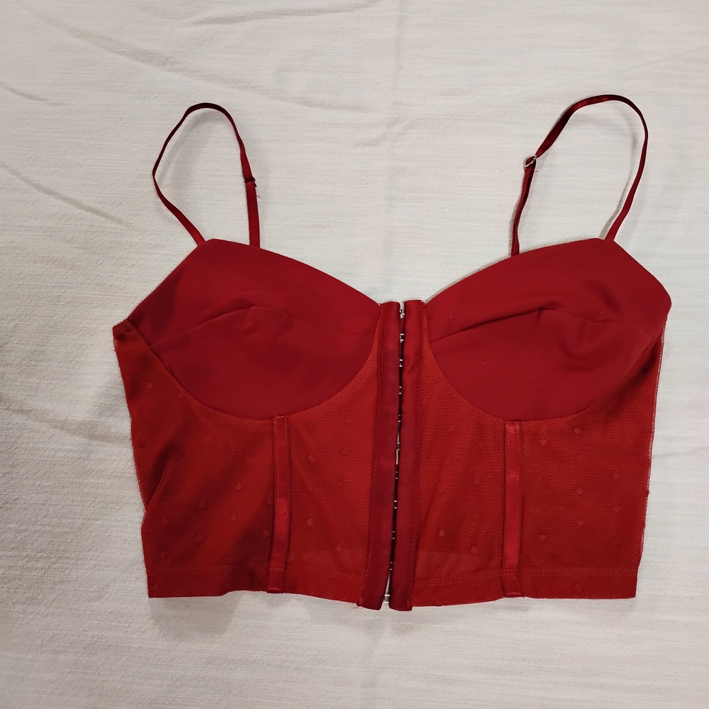 Free People Scarlet Mesh Top